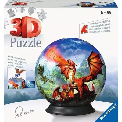 Ravensburger Dragón Místico Pelota 3D - Tipo de Rompecabezas Ravensburger Dragón Místico Pelota 3D - Tipo de Rompecabezas