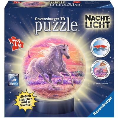 Veilleuse Ravensburger Chevaux à la plage 3D Puzzle - Puzzleball Veilleuse Ravensburger Chevaux à la plage 3D Puzzle - Puzzleball