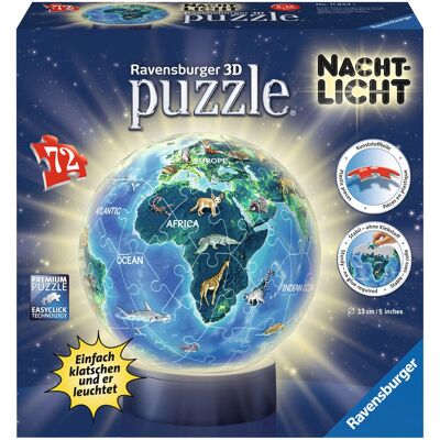 Puzzle 3D Ravensburger - Lampe de Nuit Globe - Jaune - Publicité Puzzle 3D Ravensburger - Lampe de Nuit Globe - Jaune - Publicité