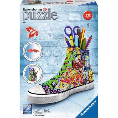 Puzzle 3D Ravensburger Sneakers - 108 pz - Divertente & Alla Moda Puzzle 3D Ravensburger Sneakers - 108 pz - Divertente & Alla Moda