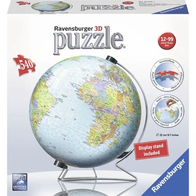 Ravensburger La Terre Puzzle 3D - Globe - 540 pièces Ravensburger La Terre Puzzle 3D - Globe - 540 pièces