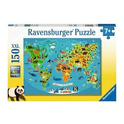Ravensburger 13287 Puzzle - Animal World Map 150 pcs Ravensburger 13287 Puzzle - Animal World Map 150 pcs
