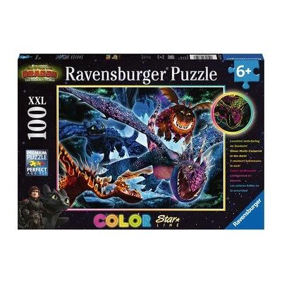 Ravensburger Puzzle Color Star Line - 100 db - Világító Sárkányok Ravensburger Puzzle Color Star Line - 100 db - Világító Sárkányok