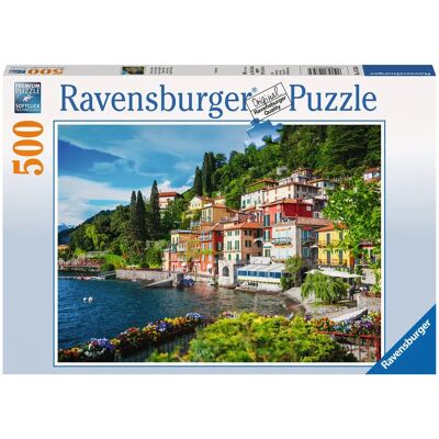 Ravensburger Lac de Côme, Italie 500 pièces Puzzle - Publicité Ravensburger Lac de Côme, Italie 500 pièces Puzzle - Publicité