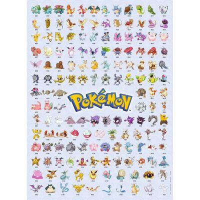 Ravensburger Pokédex 1. Generation Puzzle - 500 Stücke Ravensburger Pokédex 1. Generation Puzzle - 500 Stücke