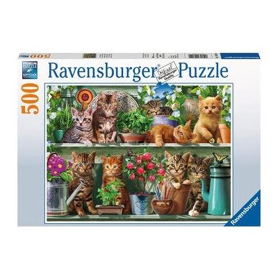 Ravensburger 14824 Katter på Hyllan 500-Delar Pussel - Jigsaw Puzzle Ravensburger 14824 Katter på Hyllan 500-Delar Pussel - Jigsaw Puzzle