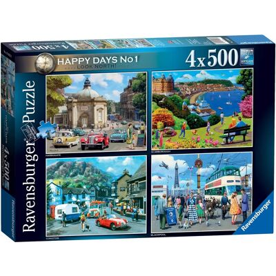 Ravensburger Happy Days No.1 - 4 x 500-Piece Jigsaw Puzzles Ravensburger Happy Days No.1 - 4 x 500-Piece Jigsaw Puzzles