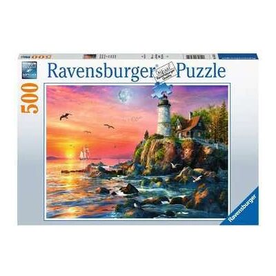 Ravensburger Leuchtturm Am Abend 500 Teile Puzzle - Puzzle Ravensburger Leuchtturm Am Abend 500 Teile Puzzle - Puzzle