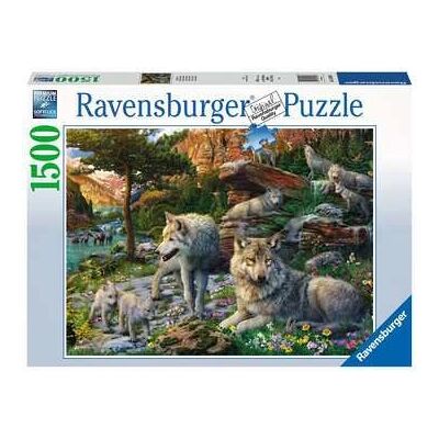 Puzzle Ravensburger Loups au Printemps 1500 pièces - Animaux - Publicité Puzzle Ravensburger Loups au Printemps 1500 pièces - Animaux - Publicité