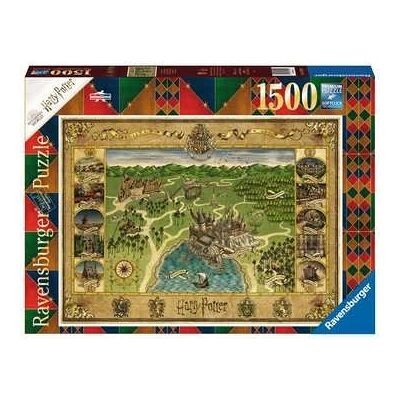 Puzzle Carte de Poudlard Harry Potter - 1500 pièces - Publicité Puzzle Carte de Poudlard Harry Potter - 1500 pièces - Publicité