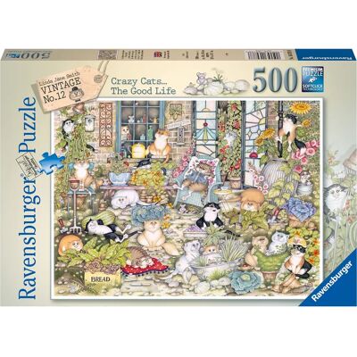 Ravensburger The Good Life 500 Piece Puzzle - Cats Garden Ravensburger The Good Life 500 Piece Puzzle - Cats Garden