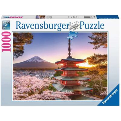 Puzzle Ravensburger Vue de Mont Fuji en Cerisier en Fleurs 1000 Pièces - Publicité Puzzle Ravensburger Vue de Mont Fuji en Cerisier en Fleurs 1000 Pièces - Publicité