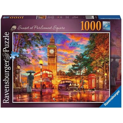 Puzzle Ravensburger 17141 - Coucher de soleil à Parliament Square - 1000 pièces - Publicité Puzzle Ravensburger 17141 - Coucher de soleil à Parliament Square - 1000 pièces - Publicité