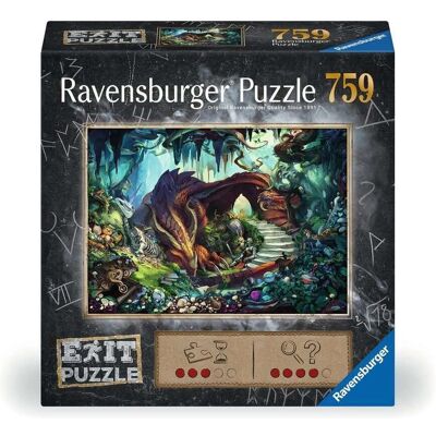 Ravensburger Modèle 17378 - Dans la Grotte du Dragon - Puzzle 759 Ravensburger Modèle 17378 - Dans la Grotte du Dragon - Puzzle 759