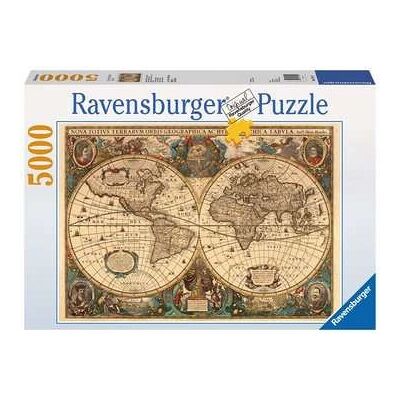 Puzzle Ravensburger 17411 - 5000 pièces - Carte du monde ancienne Puzzle Ravensburger 17411 - 5000 pièces - Carte du monde ancienne
