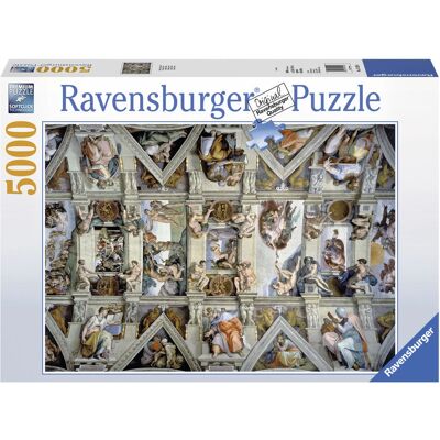 Modelo Ravensburger - Michelangelo - Capela Sistina - 5000 Peças - Quebra-Cabeça Modelo Ravensburger - Michelangelo - Capela Sistina - 5000 Peças - Quebra-Cabeça