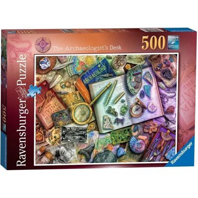 Puzzle Bureau de l'Archéologue Ravensburger - 500 Pièces - Publicité Puzzle Bureau de l'Archéologue Ravensburger - 500 Pièces - Publicité