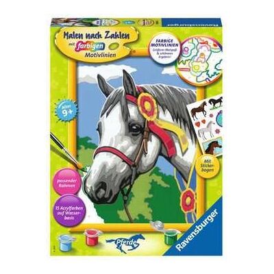 Ravensburger Cheval de tournoi fier Peindre par chiffres - Enfants 9+ - 18x24 cm - Publicité Ravensburger Cheval de tournoi fier Peindre par chiffres - Enfants 9+ - 18x24 cm - Publicité