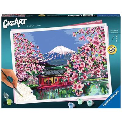 Ravensburger CreArt Japońskie Wiśnie i Góra Fuji Numery dla Dorosłych Ravensburger CreArt Japońskie Wiśnie i Góra Fuji Numery dla Dorosłych