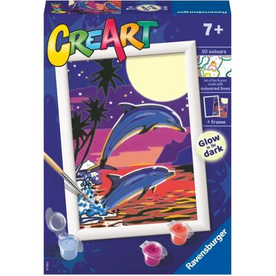 Ravensburger CreArt Kit de Peinture Dauphins au Clair de Lune - Jouet Éducatif - Publicité Ravensburger CreArt Kit de Peinture Dauphins au Clair de Lune - Jouet Éducatif - Publicité