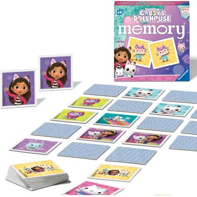 Ravensburger Gabby's Dollhouse Memory - 48 Karet - Dětská hra Ravensburger Gabby's Dollhouse Memory - 48 Karet - Dětská hra