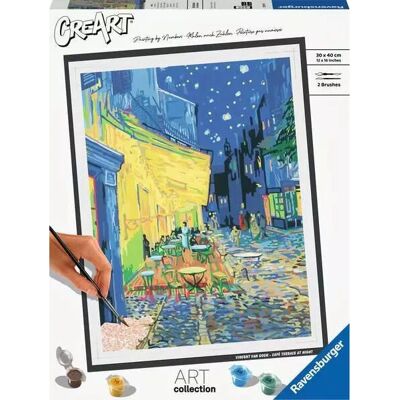 Ravensburger Modelo 23519 Coleção de Arte: Terraço do Café - Kit de Colorir Ravensburger Modelo 23519 Coleção de Arte: Terraço do Café - Kit de Colorir