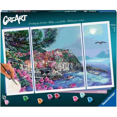 Ravensburger Creart Cinque Terre Kit de Peinture Relaxant - Art - Publicité Ravensburger Creart Cinque Terre Kit de Peinture Relaxant - Art - Publicité