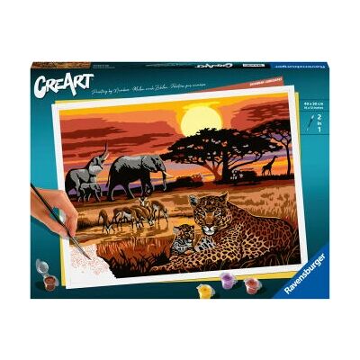 Kit de Peinture par Nombres Ravensburger - Paysages de Savannah - Livre de Coloriage - Publicité Kit de Peinture par Nombres Ravensburger - Paysages de Savannah - Livre de Coloriage - Publicité