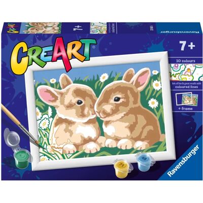 Ravensburger CreArt Les Lapins Tendres - Kit de Peinture - Publicité Ravensburger CreArt Les Lapins Tendres - Kit de Peinture - Publicité