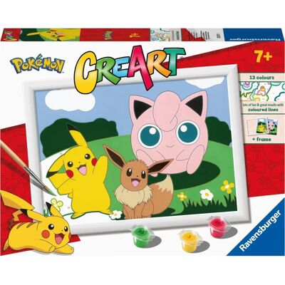 Ravensburger Creart Serie D: Pokémon Classics, Kit Per Dipingere Con I Numeri Ravensburger Creart Serie D: Pokémon Classics, Kit Per Dipingere Con I Numeri