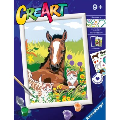 Ravensburger - Série CreArt D: Fjíček s koťaty, Sada na malování s čísly Ravensburger - Série CreArt D: Fjíček s koťaty, Sada na malování s čísly