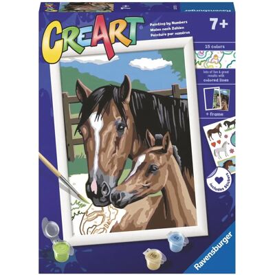 Zestaw do malowania Ravensburger CreArt - Konie na pastwisku Zestaw do malowania Ravensburger CreArt - Konie na pastwisku