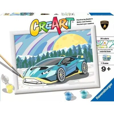 Ravensburger 23664 Libro da Colorare - Lamborghini Blu - Kit Numeri Ravensburger 23664 Libro da Colorare - Lamborghini Blu - Kit Numeri