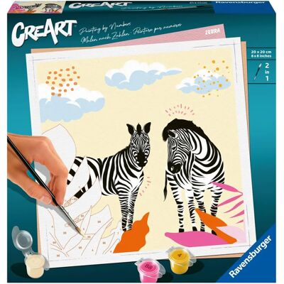 Ravensburger Zebra Verf-Op-Nummer Set - Kinderen & Volwassenen 12+. Ravensburger Zebra Verf-Op-Nummer Set - Kinderen & Volwassenen 12+.