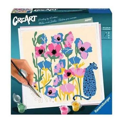 Ravensburger Creart Papaver - Verfijn met Cijfers Set voor Kinderen & Volwassenen Ravensburger Creart Papaver - Verfijn met Cijfers Set voor Kinderen & Volwassenen