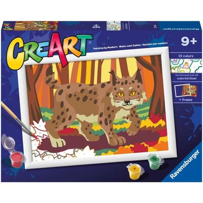 Ravensburger CreArt - Lince nel bosco - Kit per dipingere Ravensburger CreArt - Lince nel bosco - Kit per dipingere