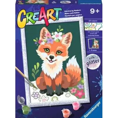 Ravensburger CreArt Seria D: Lis z kwiatami, zestaw do malowania Ravensburger CreArt Seria D: Lis z kwiatami, zestaw do malowania