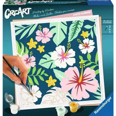 Ravensburger Modelo - Colorear por Números Flores Exóticas - Kit de Arte Ravensburger Modelo - Colorear por Números Flores Exóticas - Kit de Arte