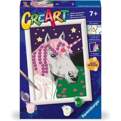 Ravensburger Creart Serie E Eenhoorn met Glitters - Verfset Ravensburger Creart Serie E Eenhoorn met Glitters - Verfset