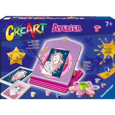Kit de pintura de unicórnios CreArt Ravensburger - Conjunto criativo para crianças Kit de pintura de unicórnios CreArt Ravensburger - Conjunto criativo para crianças