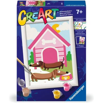 Kit di Pittura Ravensburger CreArt - Cagnolino con Cuccia - Multicolore Kit di Pittura Ravensburger CreArt - Cagnolino con Cuccia - Multicolore