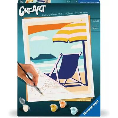 Ravensburger Pintar por Números - Relajarse en la Playa - Libro para Colorear Ravensburger Pintar por Números - Relajarse en la Playa - Libro para Colorear