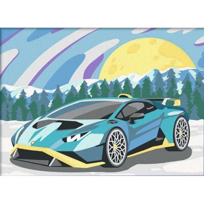 Ravensburger CreArt 23959 - Lamborghini Bleu - Kit de Peinture pour Enfants - Publicité Ravensburger CreArt 23959 - Lamborghini Bleu - Kit de Peinture pour Enfants - Publicité
