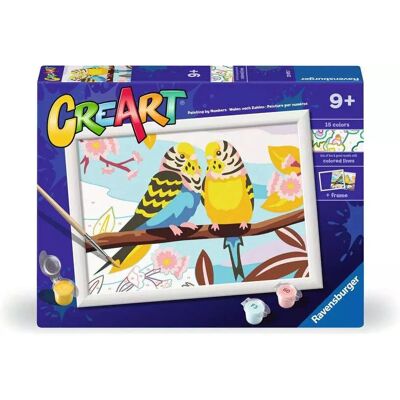 Ravensburger - Série CreArt D : Les Inséparables, Kit de Peinture par Numéros - Publicité Ravensburger - Série CreArt D : Les Inséparables, Kit de Peinture par Numéros - Publicité