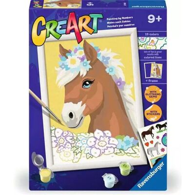 Ravensburger Libro de Colorear por Números - Caballo con Flores Ravensburger Libro de Colorear por Números - Caballo con Flores