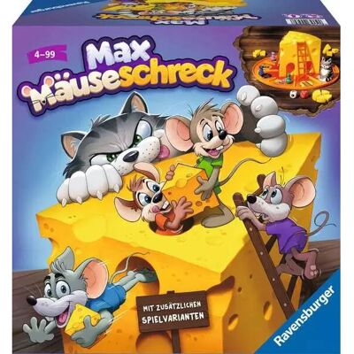 Ravensburger Max Mäuseschreck - Maus & Katze Spiel - 2-4 Spieler Ravensburger Max Mäuseschreck - Maus & Katze Spiel - 2-4 Spieler