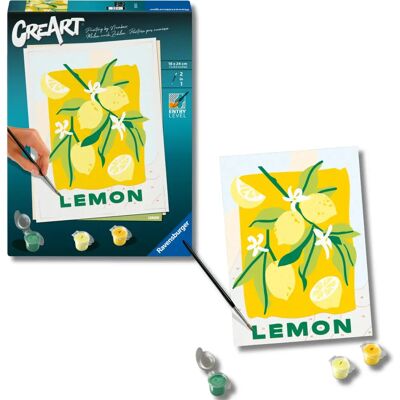Ravensburger CreArt - Kit Pittura Limone - 18x24cm - per Adulti Ravensburger CreArt - Kit Pittura Limone - 18x24cm - per Adulti