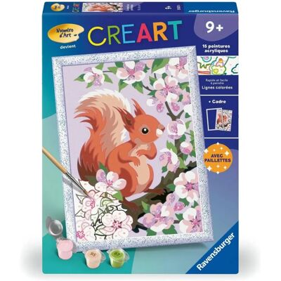 Ravensburger CreArt Kids 18x24cm Écureuil au printemps Kit de peinture par numéros - Kit de peinture - Publicité Ravensburger CreArt Kids 18x24cm Écureuil au printemps Kit de peinture par numéros - Kit de peinture - Publicité