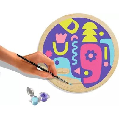 Ravensburger 25922 Kleur op Nummers Kit - Creatieve Abstracte Kunst - Ronde Houten Doek 20cm Ravensburger 25922 Kleur op Nummers Kit - Creatieve Abstracte Kunst - Ronde Houten Doek 20cm