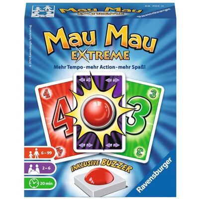 Ravensburger RAV26701 - Mau Mau Extreme - Card Game - 2-6 Players - Made in Europe Ravensburger RAV26701 - Mau Mau Extreme - Card Game - 2-6 Players - Made in Europe